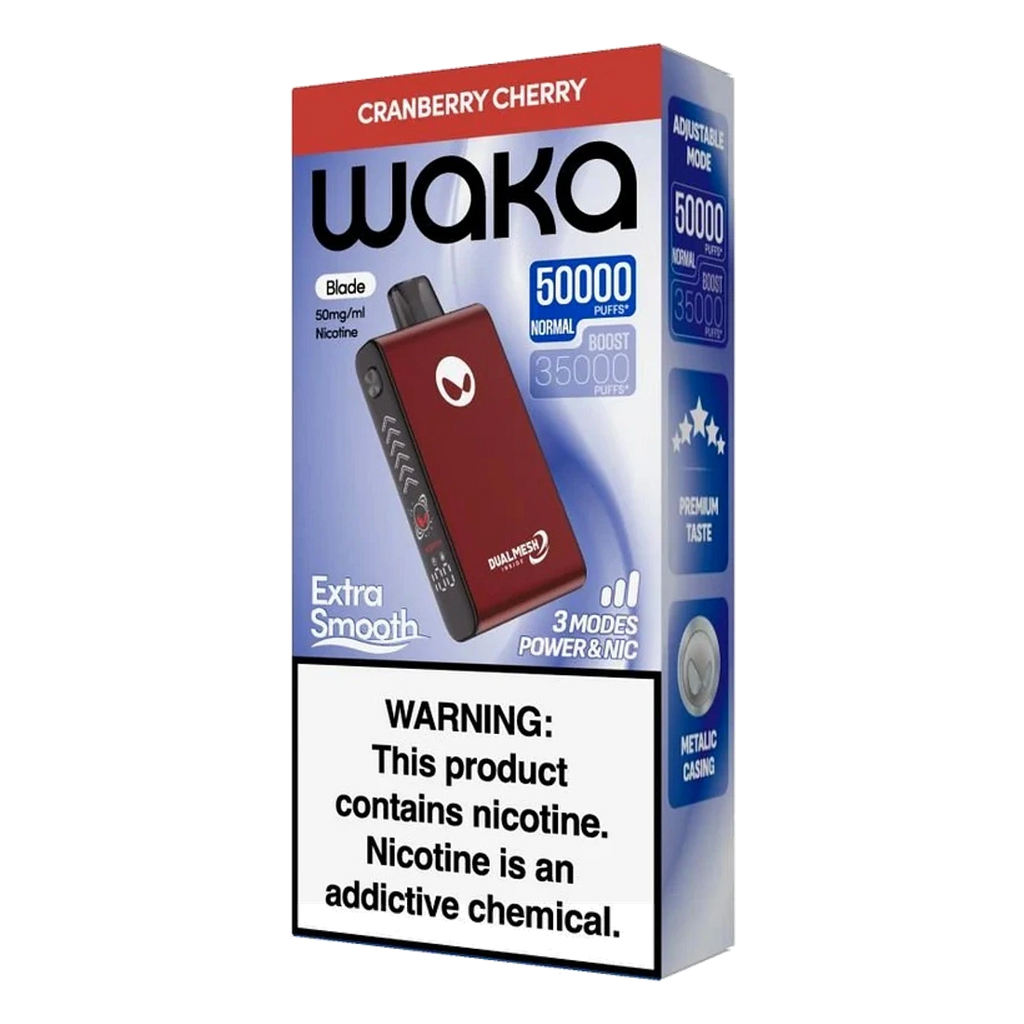 WAKA Blade 50000 Puffs Tri-Mesh Blade & Stealth Mode Cranberry Cherry UAE | Emirates Vapor