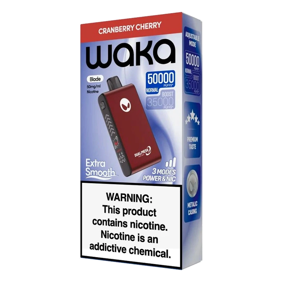 WAKA Blade 50000 Puffs Tri-Mesh Blade & Stealth Mode Cranberry Cherry UAE | Emirates Vapor
