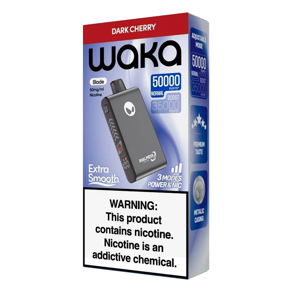 WAKA Blade 50000 Puffs Tri-Mesh Blade & Stealth Mode Dark Cherry UAE | Emirates Vapor