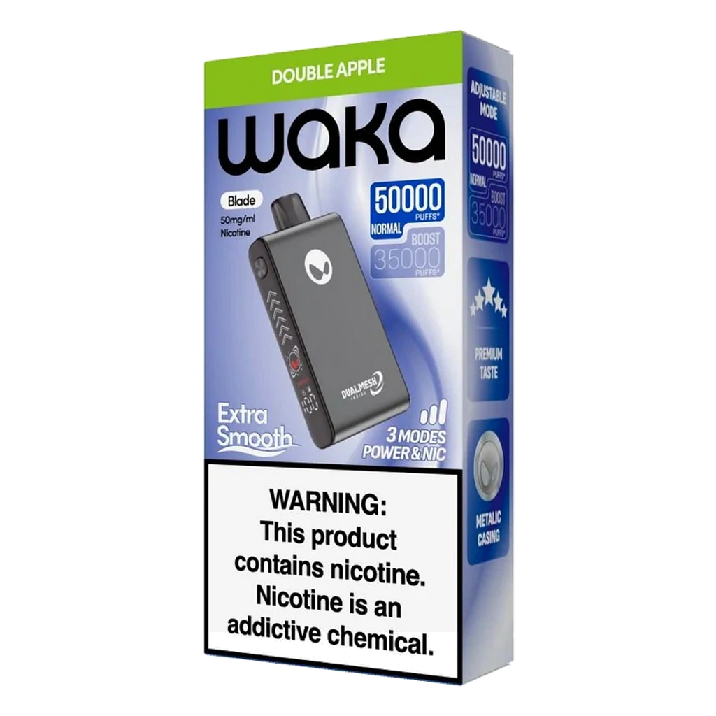 WAKA Blade 50000 Puffs Tri-Mesh Blade & Stealth Mode Double Apple UAE | Emirates Vapor