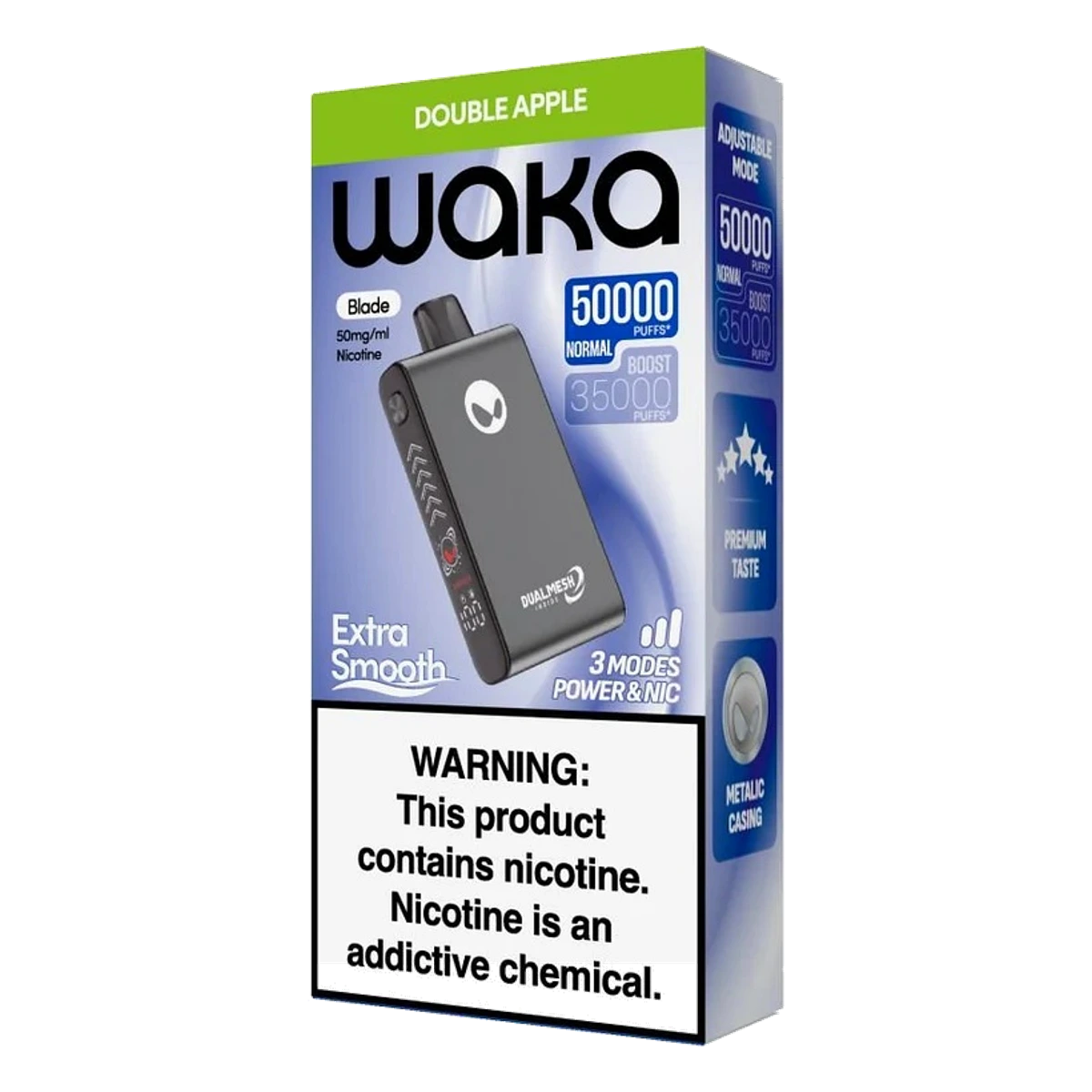 WAKA Blade 50000 Puffs Tri-Mesh Blade & Stealth Mode Double Apple UAE | Emirates Vapor