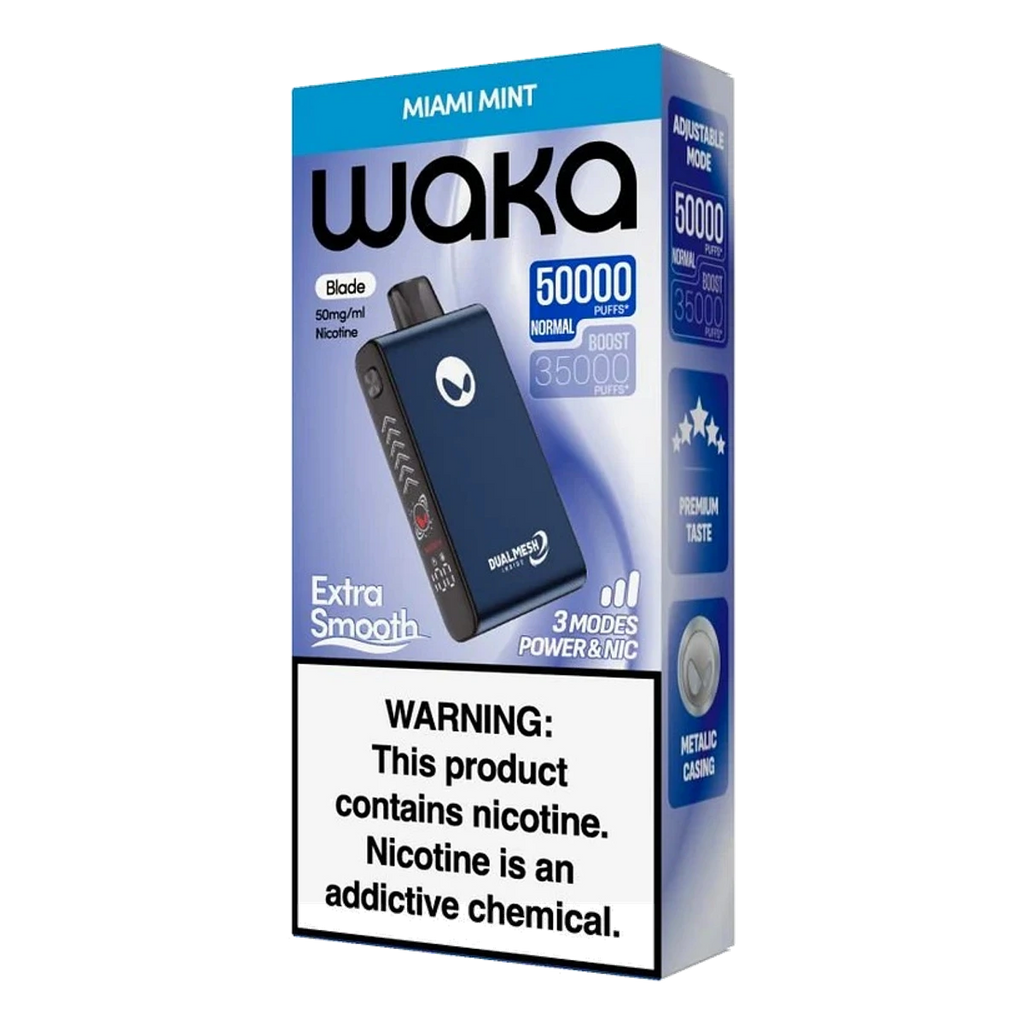 WAKA Blade 50000 Puffs Tri-Mesh Blade & Stealth Mode Miami Mint UAE | Emirates Vapor
