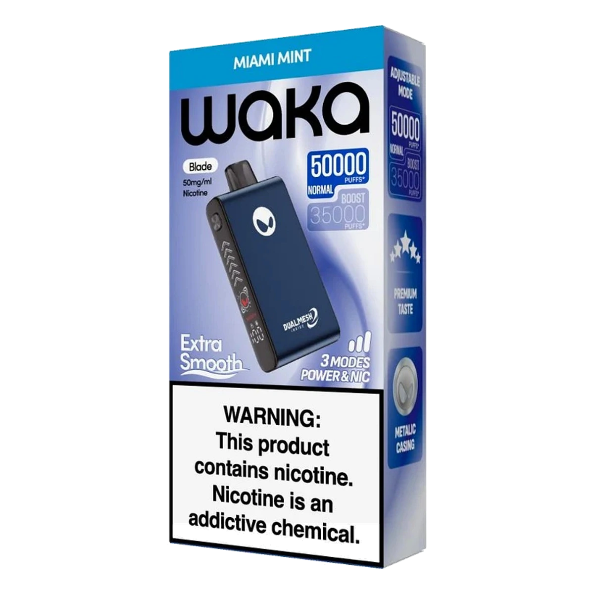 WAKA Blade 50000 Puffs Tri-Mesh Blade & Stealth Mode Miami Mint UAE | Emirates Vapor