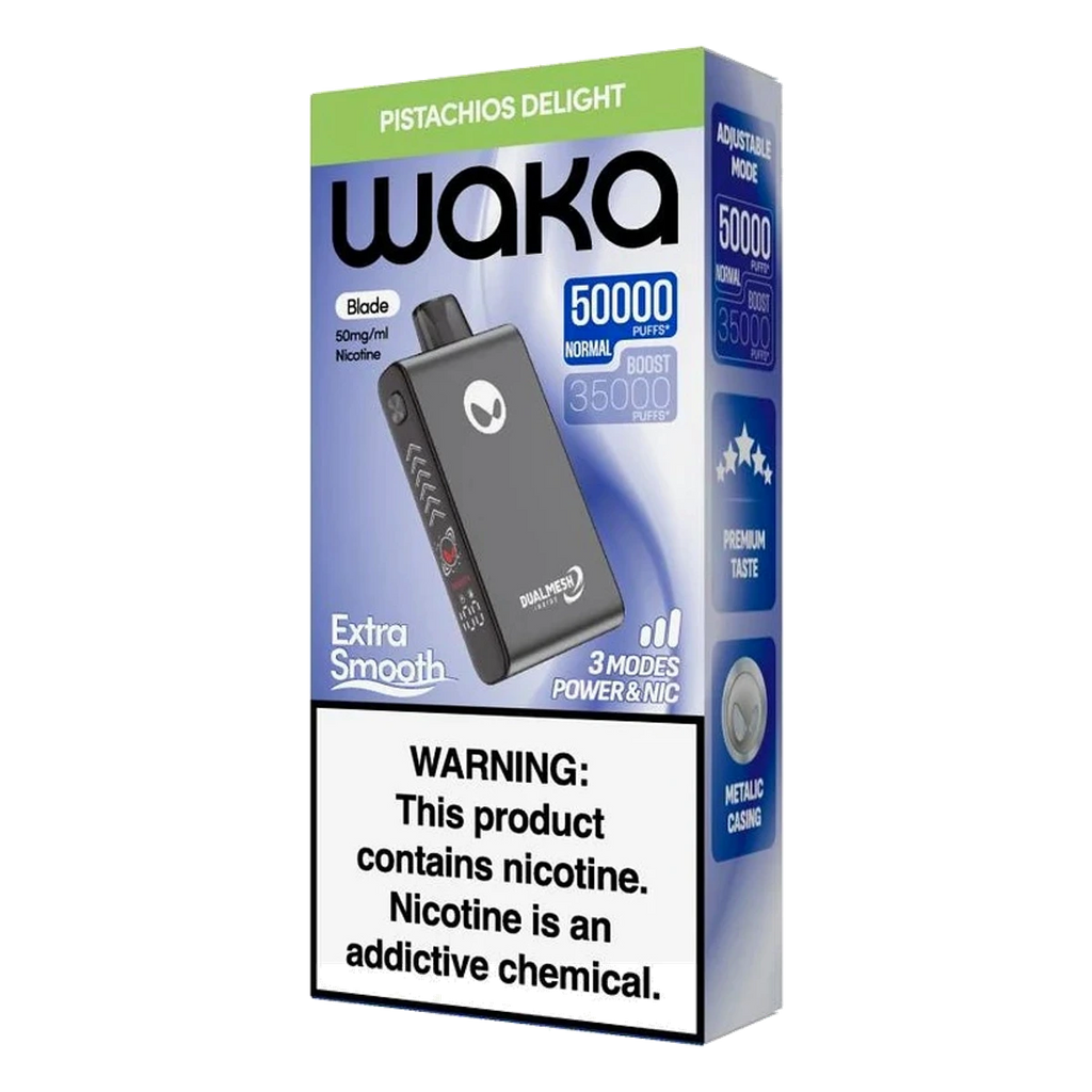 WAKA Blade 50000 Puffs Tri-Mesh Blade & Stealth Mode Pistachios Delight UAE | Emirates Vapor
