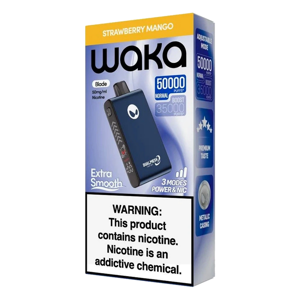 WAKA Blade 50000 Puffs Tri-Mesh Blade & Stealth Mode Strawberry Mango UAE | Emirates Vapor