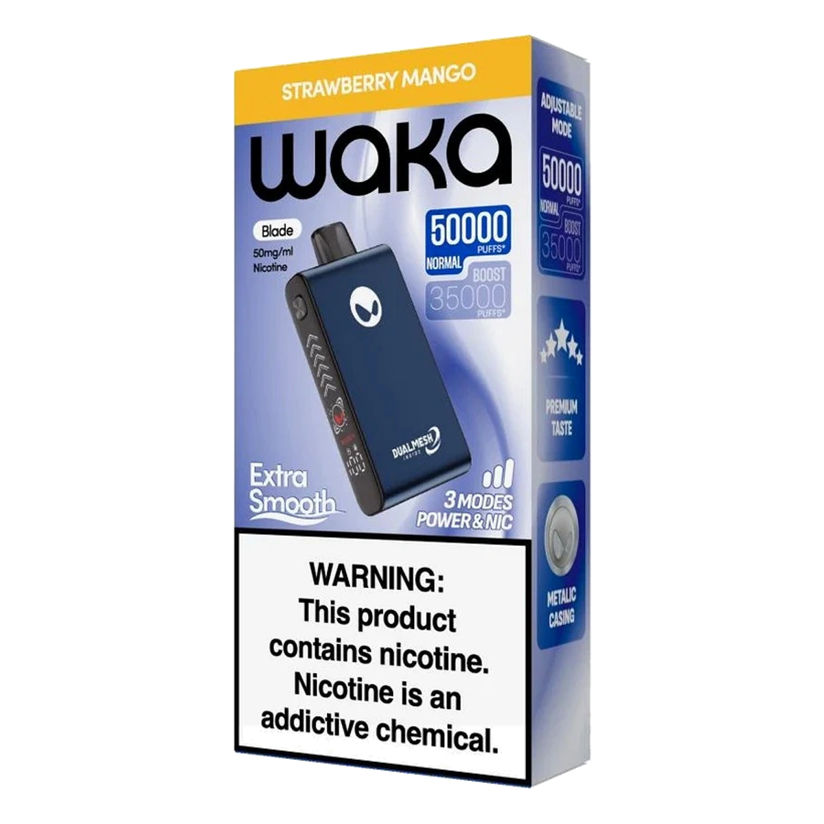 WAKA Blade 50000 Puffs Tri-Mesh Blade & Stealth Mode Strawberry Mango UAE | Emirates Vapor