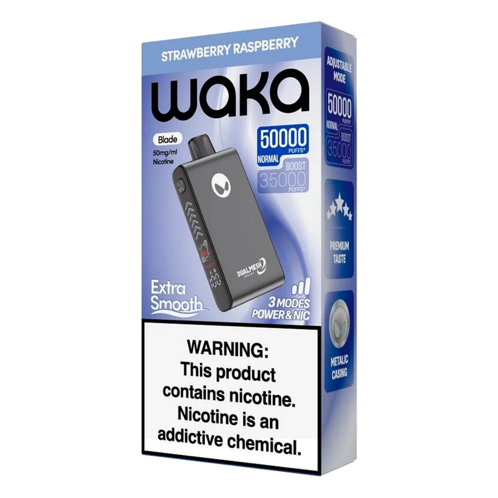 WAKA Blade 50000 Puffs Tri-Mesh Blade & Stealth Mode Strawberry Raspberry UAE | Emirates Vapor