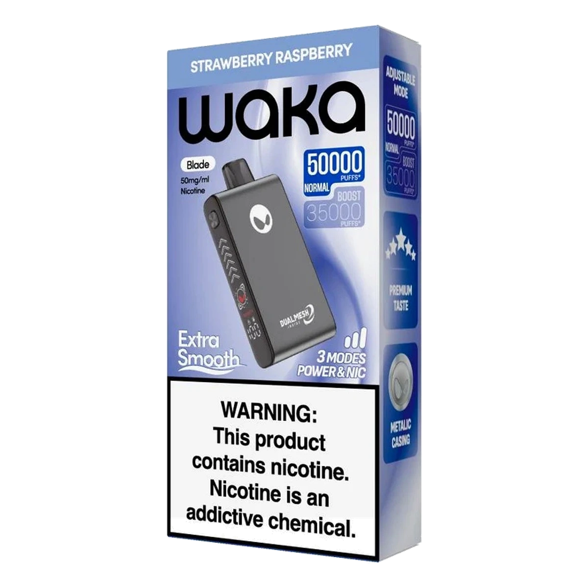 WAKA Blade 50000 Puffs Tri-Mesh Blade & Stealth Mode Strawberry Raspberry UAE | Emirates Vapor