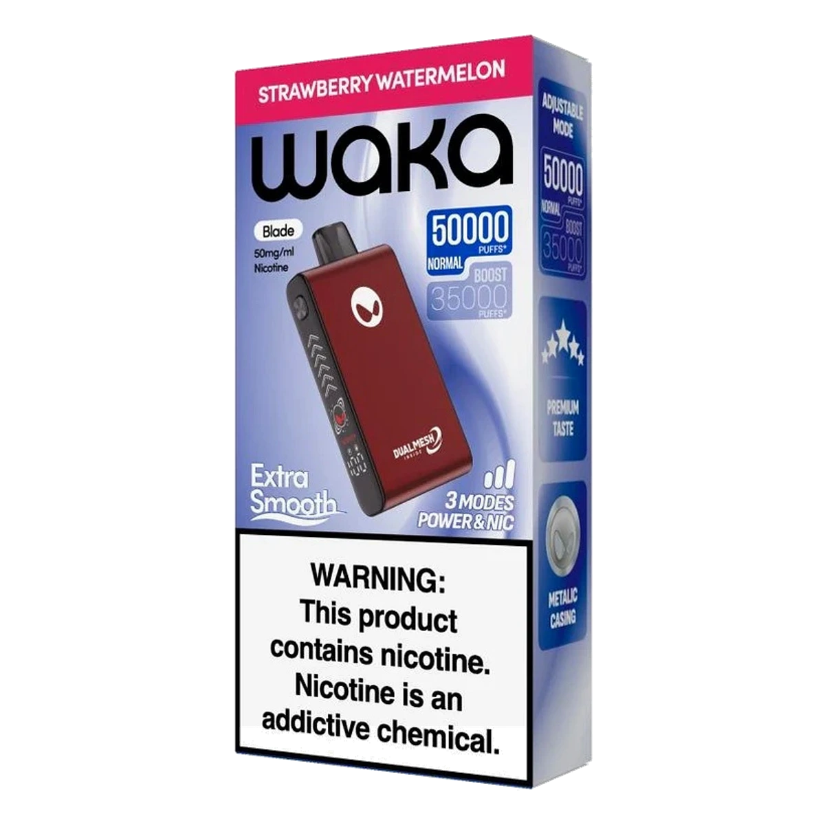 WAKA Blade 50000 Puffs Tri-Mesh Blade & Stealth Mode Strawberry Watermelon UAE | Emirates Vapor