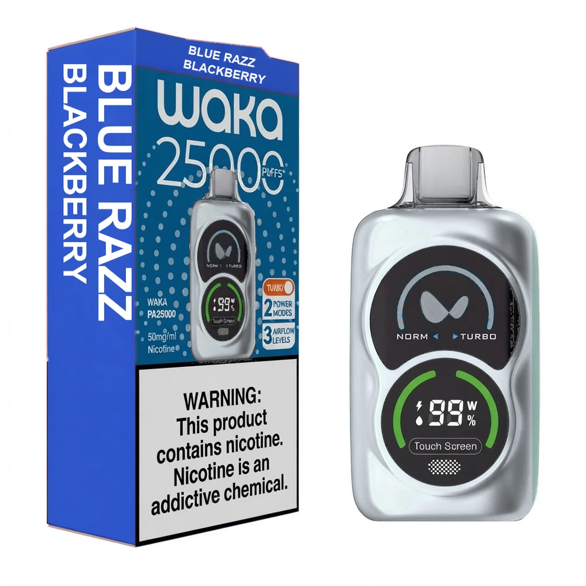 Waka PA25000 Puffs Blue Razz Blackberry Disposable Vape UAE
