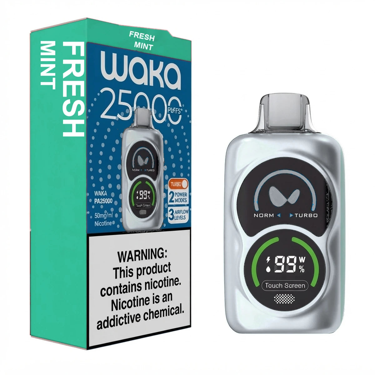 Waka PA25000 Puffs Fresh Mint Disposable Vape UAE