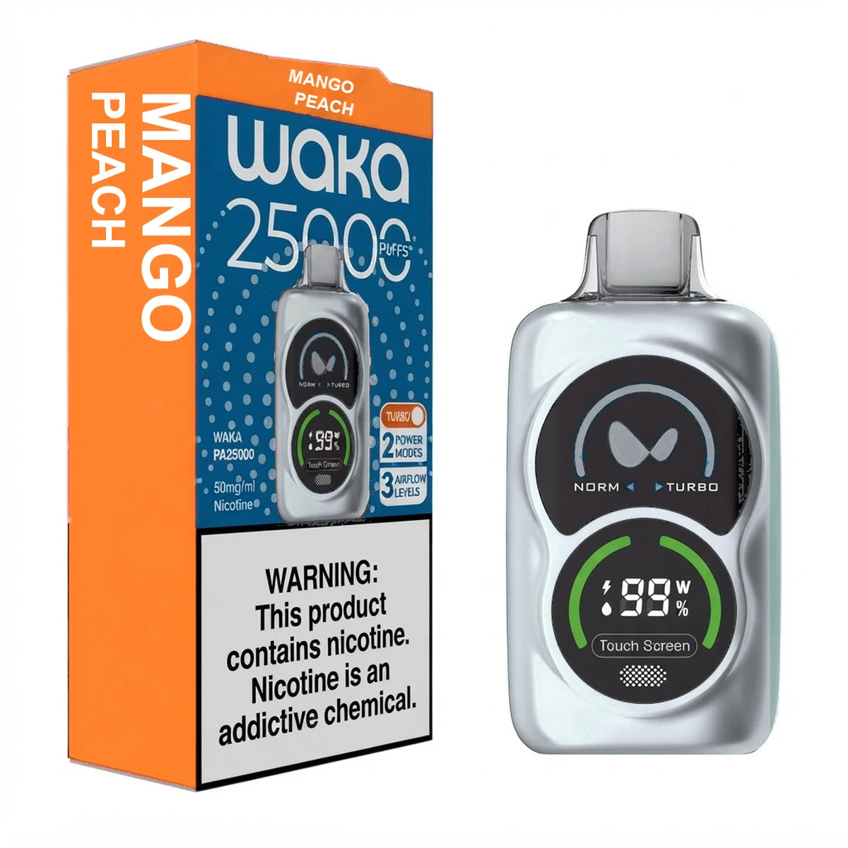 Waka PA25000 Puffs Mango Peach Disposable Vape UAE