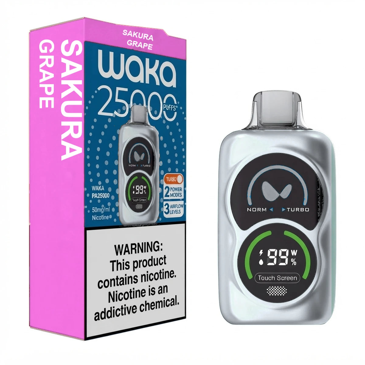 Waka PA25000 Puffs Sakura Grape Disposable Vape UAE