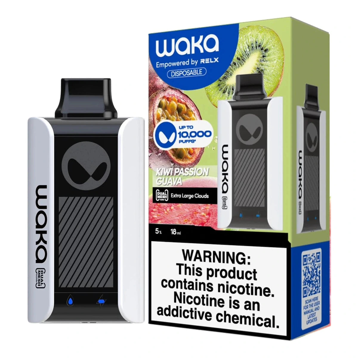 WAKA SoPro PA10000 Puffs 50MG Rechargeable Vape UAE Kiwi Passion Guava