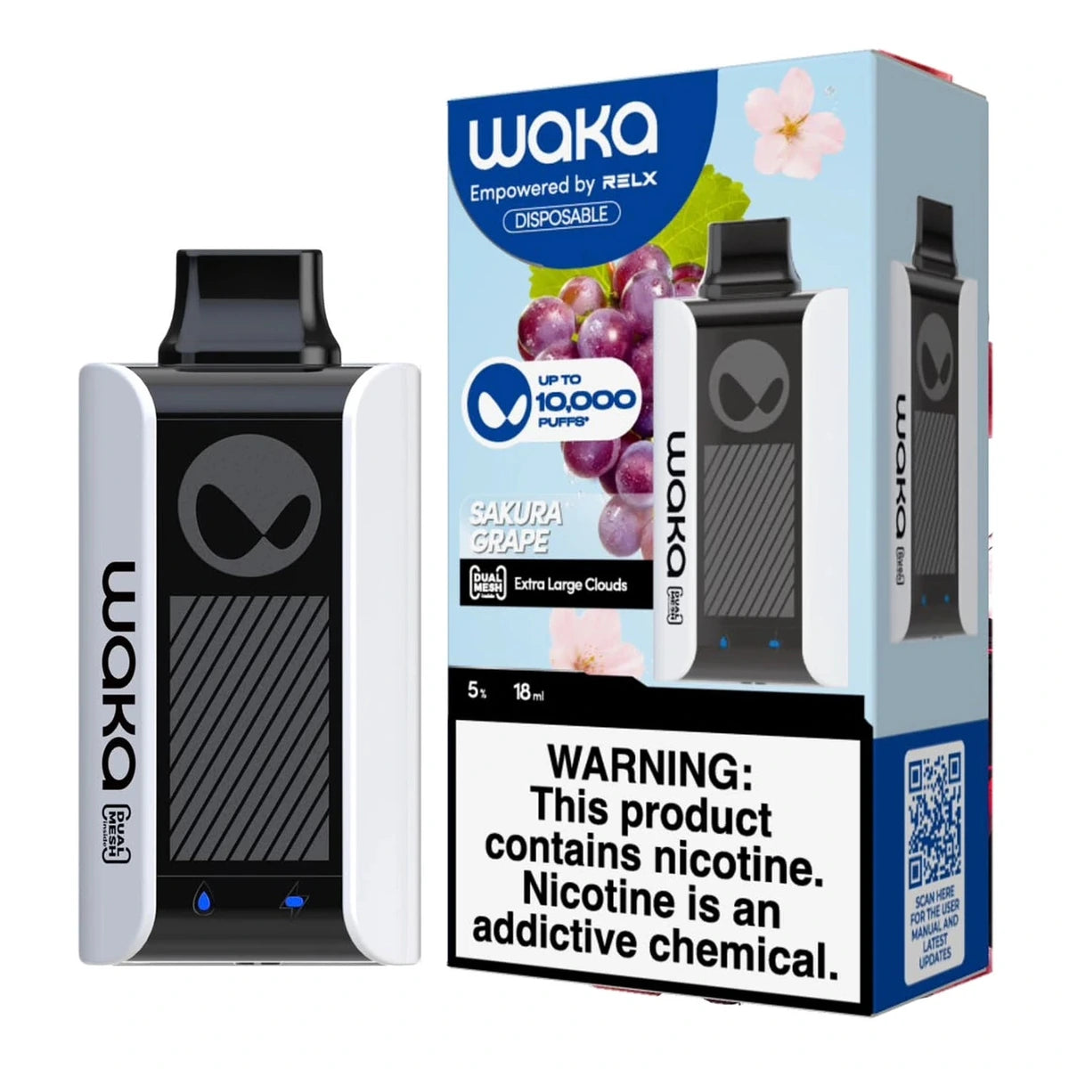 WAKA SoPro PA10000 Puffs 50MG Rechargeable Vape UAE Sakura Grape