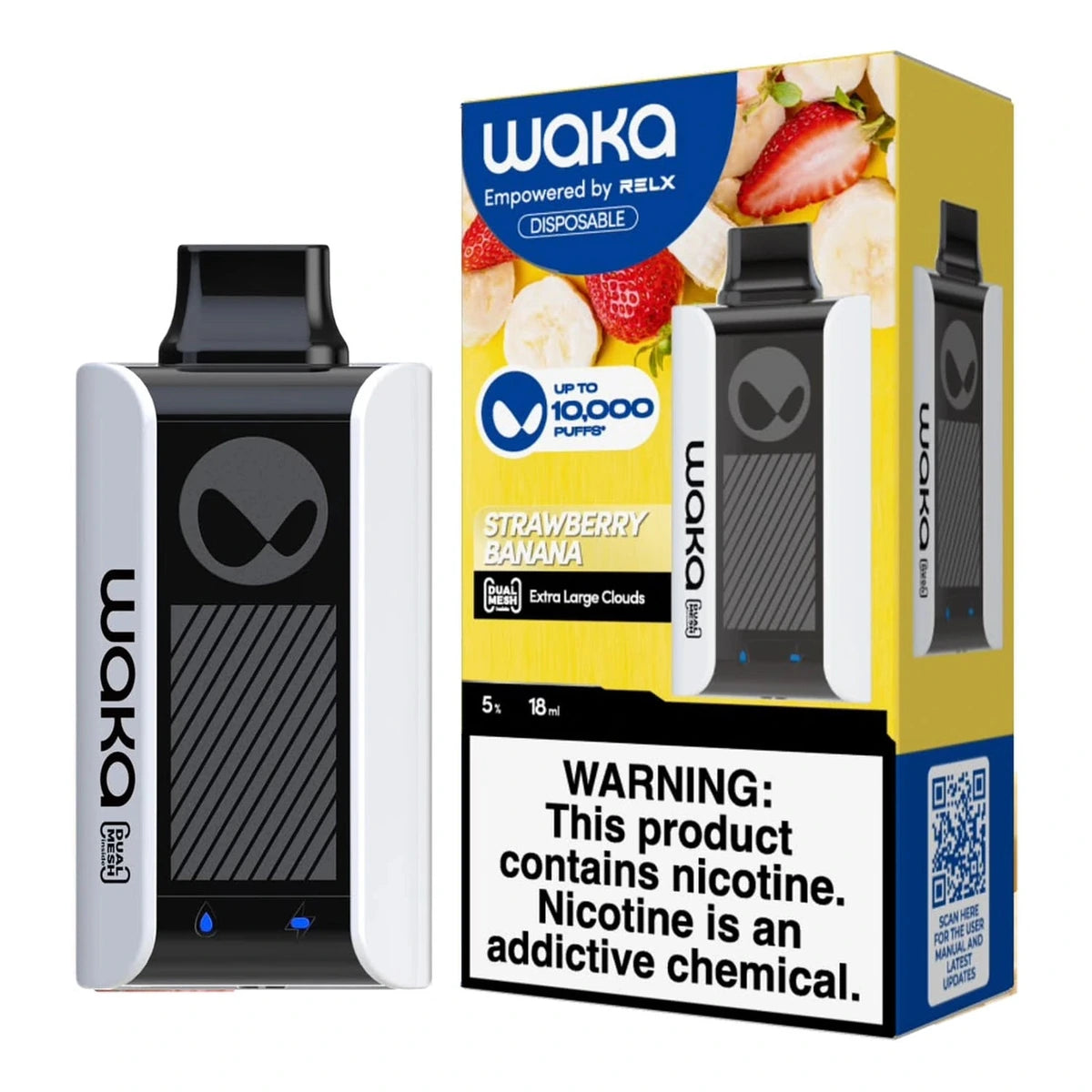WAKA SoPro PA10000 Puffs 50MG Rechargeable Vape UAE Strawberry Banana
