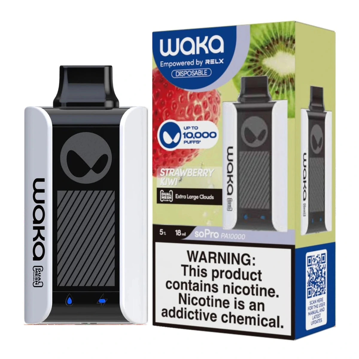 WAKA SoPro PA10000 Puffs 50MG Rechargeable Vape UAE Strawberry Kiwi
