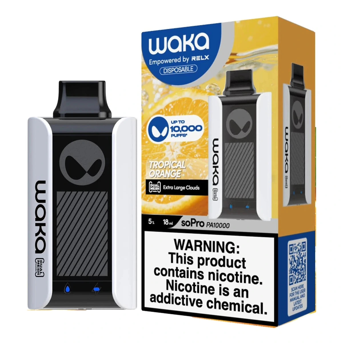 WAKA SoPro PA10000 Puffs 50MG Rechargeable Vape UAE Tropical Orange