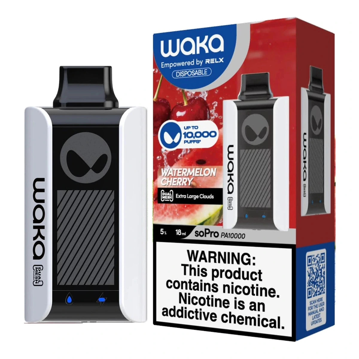 WAKA SoPro PA10000 Puffs 50MG Rechargeable Vape UAE Watermelon Cherry