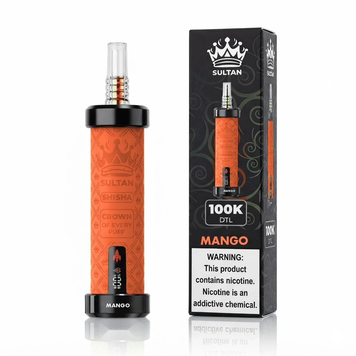 XTRA SULTAN 100K Puffs DTL Shisha 2mg Disposable Vape UAE Mango